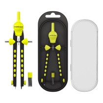 Готовальня ErichKrause Акцент, (металлический циркуль и сменный грифель), желтый (в пенале)