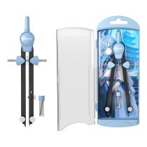 Готовальня ErichKrause Аниме, (металлический циркуль и сменный грифель), голубой (в пенале)