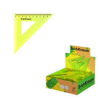 Угольник пластиковый ErichKrause Неон, 45°/9см, желтый (в коробке-дисплее по 42 шт)
