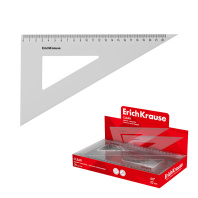 Угольник пластиковый ErichKrause Прозрачность, 60°/22см, прозрачный (в коробке-дисплее по 30 шт)