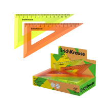 Угольник пластиковый ErichKrause Неон, 60°/13см, ассорти (в коробке-дисплее по 30 шт)