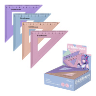 Угольник пластиковый ErichKrause Аниме, 45°/9см, ассорти (в коробке-дисплее по 42 шт)