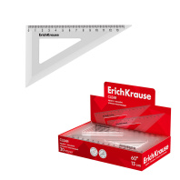 Угольник пластиковый ErichKrause Прозрачность, 60°/13см, прозрачный (в коробке-дисплее по 30 шт)