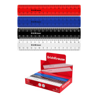 Линейка пластиковая ErichKrause Классика, 15см, ассорти (в коробке-дисплее по 44 шт)