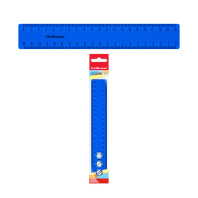 Линейка пластиковая ErichKrause Классика, 20см, пакет, синий (в пакете по 20 шт)