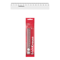 Линейка с волнистым краем пластиковая ErichKrause Прозрачность, 15см, пакет, прозрачный (в пакете по 20 шт)