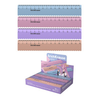 Линейка с волнистым краем пластиковая ErichKrause Manga, 15см, ассорти (в коробке-дисплее по 44 шт)