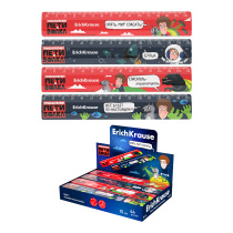 Линейка пластиковая ErichKrause Приключения Пети и Волка, 15см, ассорти (в коробке-дисплее по 44 шт)