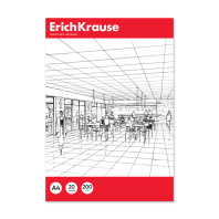 Бумага для черчения в картонной папке ErichKrause, А4, 20 листов, без рамки