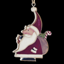 Украшение ErichKrause Decor Дед Мороз 8см, дерево