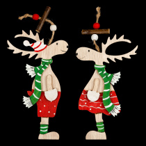 Украшение ErichKrause Decor Олень в шарфе 15см, дерево