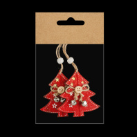 Набор ErichKrause Decor 2 украшения Елочка 7.5см, дерево