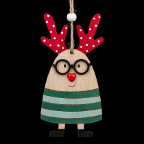 Украшение ErichKrause Decor Олень нос-сердечко 13см, дерево