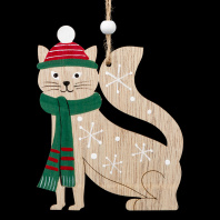 Украшение ErichKrause Decor Котик на прогулке 11см, дерево