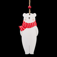 Украшение ErichKrause Decor Мишка в шарфе 12.5см, дерево