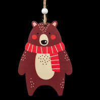 Украшение ErichKrause Decor Мишка на прогулке 11см, дерево