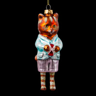 Украшение ErichKrause Decor Котенок 13см, стекло Украшение ErichKrause Decor Котенок 13см, стекло