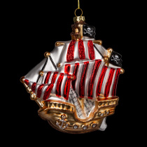 Украшение ErichKrause Decor Пиратский корабль 12см, стекло