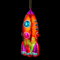Украшение ErichKrause Decor Радужная ракета 15см, стекло