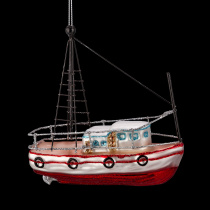 Украшение ErichKrause Decor Рыбацкий баркас 12.5см, стекло