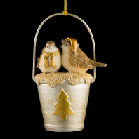 Украшение ErichKrause Decor Птички золотые 9см