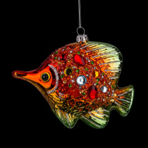 Украшение ErichKrause Decor Рыба со стразами 12см, стекло