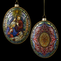 Украшение ErichKrause Decor Рождество медальон 12см, стекло