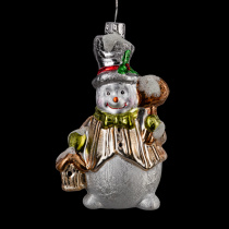 Украшение ErichKrause Decor Снеговик 13см, стекло