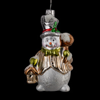 Украшение ErichKrause Decor Снеговик 13см, стекло