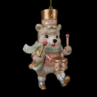 Украшение ErichKrause Decor Мишка с барабаном пастель 10см