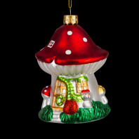 Украшение ErichKrause Decor Грибной домик 12см, стекло