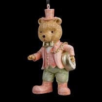 Украшение ErichKrause Decor Медведь с часами пастель 9см