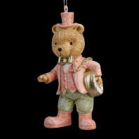 Украшение ErichKrause Decor Медведь с часами пастель 9см