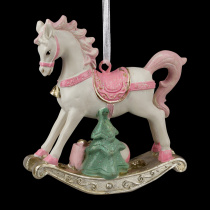 Украшение ErichKrause Decor Лошадка-качалка с елочкой 7.5см