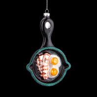 Украшение ErichKrause Decor Яичница с беконом 15см, стекло