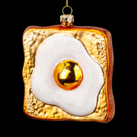 Украшение ErichKrause Decor Тост с яйцом 10см, стекло