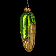 Украшение ErichKrause Decor Кукуруза сверкающая 11см, стекло