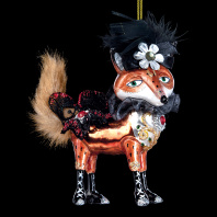 Украшение ErichKrause Decor Лисичка Кабаре 13.5см, стекло