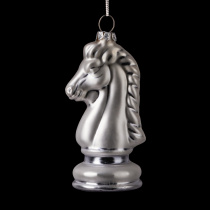 Украшение ErichKrause Decor Ход конем белый 9см, стекло