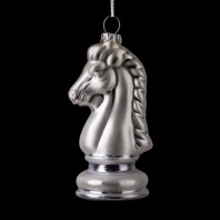 Украшение ErichKrause Decor Ход конем белый 9см, стекло