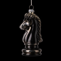 Украшение ErichKrause Decor Ход конем черный 9см, стекло