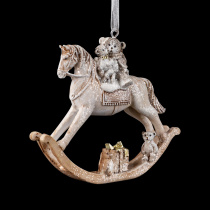 Украшение ErichKrause Decor Лошадка-качалка с мишками 9см