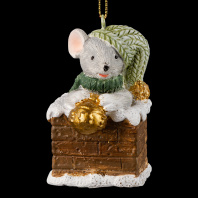 Украшение ErichKrause Decor Мышка в дымоходе 5.5см Украшение ErichKrause Decor Мышка в дымоходе 5.5см