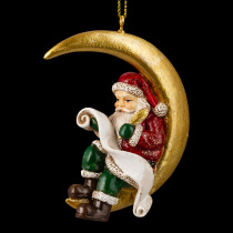 Украшение ErichKrause Decor® Дед Мороз на месяце 8.5см