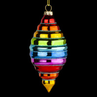 Украшение ErichKrause Decor Сосулька радужная 12см, стекло