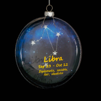 Украшение ErichKrause Decor Весы медальон 10см, стекло