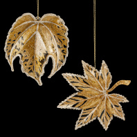 Украшение ErichKrause Decor Листочек золотой 11см