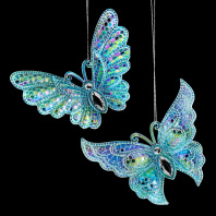 Украшение ErichKrause Decor Бабочка ледяной перламутр 13см