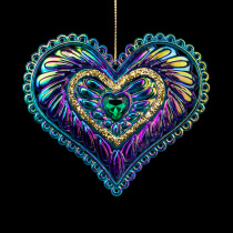 Украшение ErichKrause Decor Сердце аквамарин 10.5см