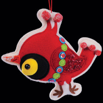 Украшение ErichKrause Птичка красная 13см